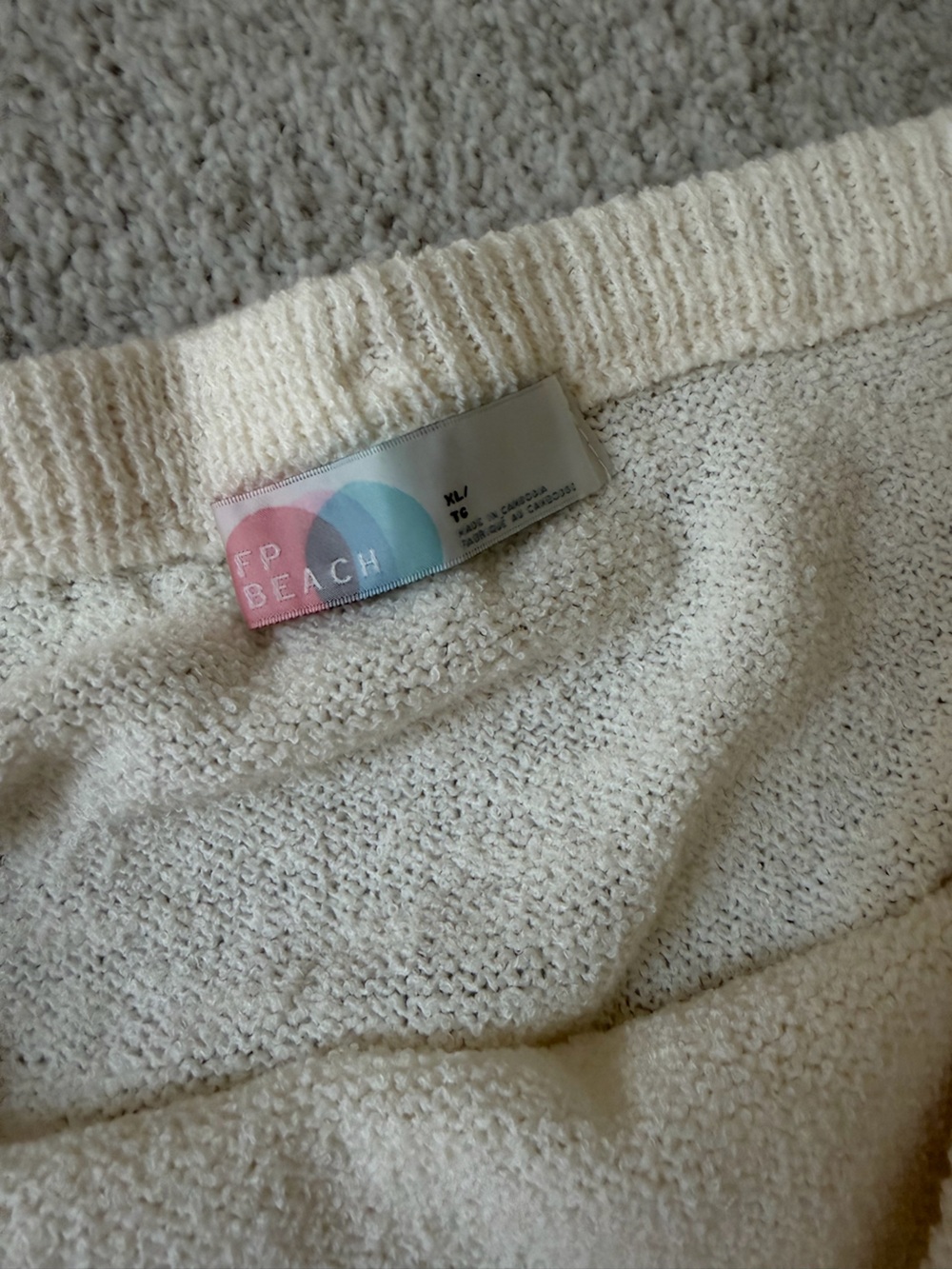 Free People Cream Knit Button Front Vest & Mini Skirt Set - Picture 7 of 7